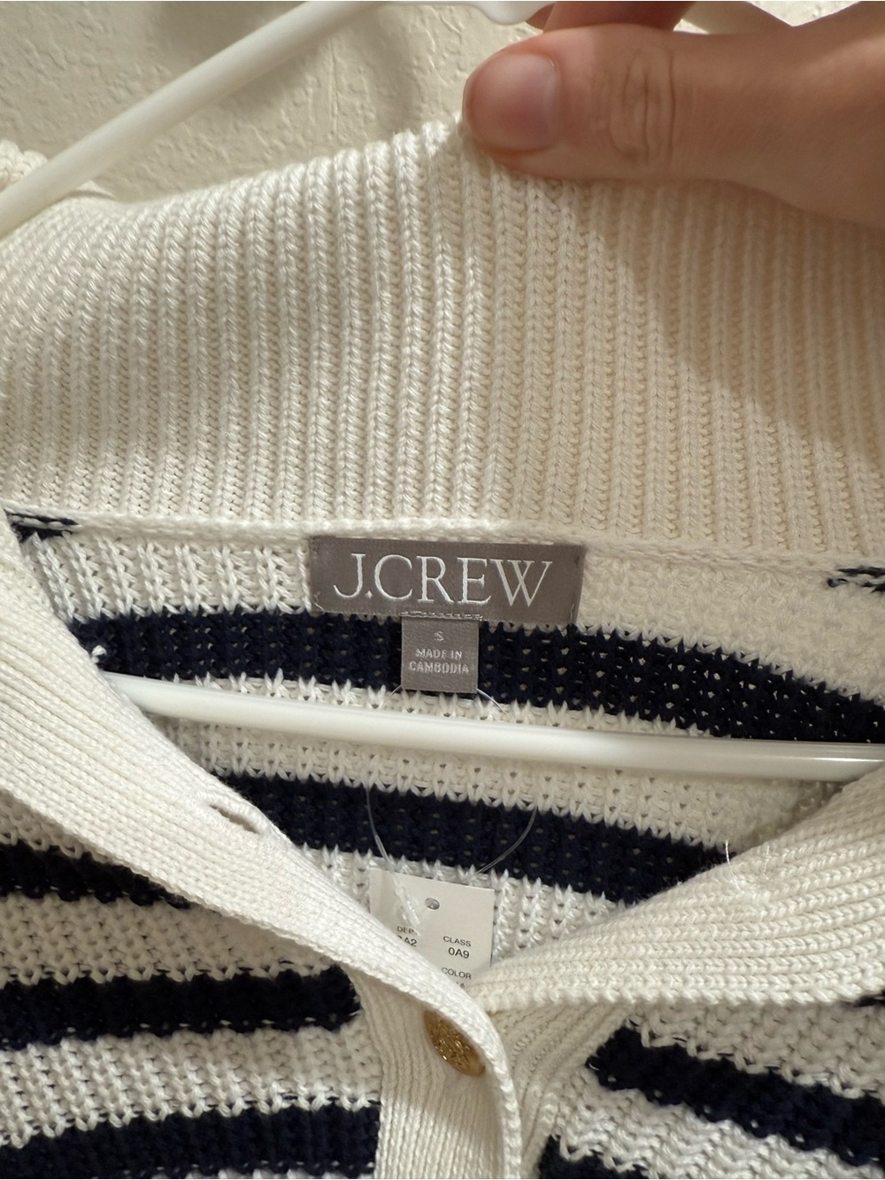 J.Crew Ribbed Cotton Button-collar sweater - Picture 4 of 5